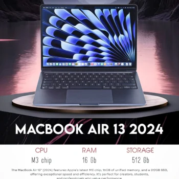 Apple MacBook Air 13 (M3) – 16GB RAM, 256GB SSD, Midnight Blue | Ultra-Light Powerhouse