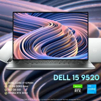 Dell XPS 15 9520 laptop i7-12700H RTX 3050 FHD+ display