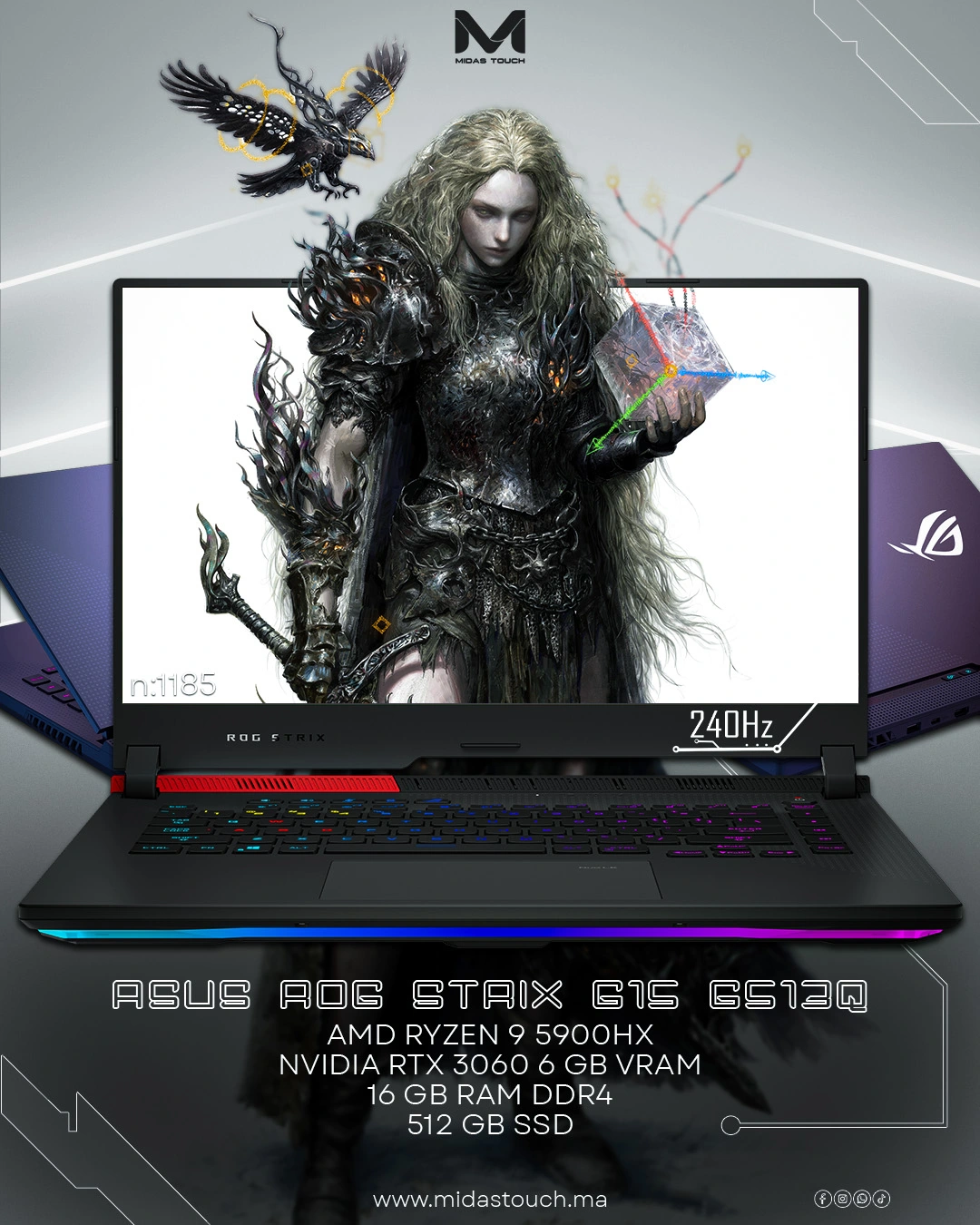 ASUS-ROG-STRIX-G15-G513Q ASUS ROG Strix G15 G513Q gaming laptop Ryzen 9 5900HX RTX 3060