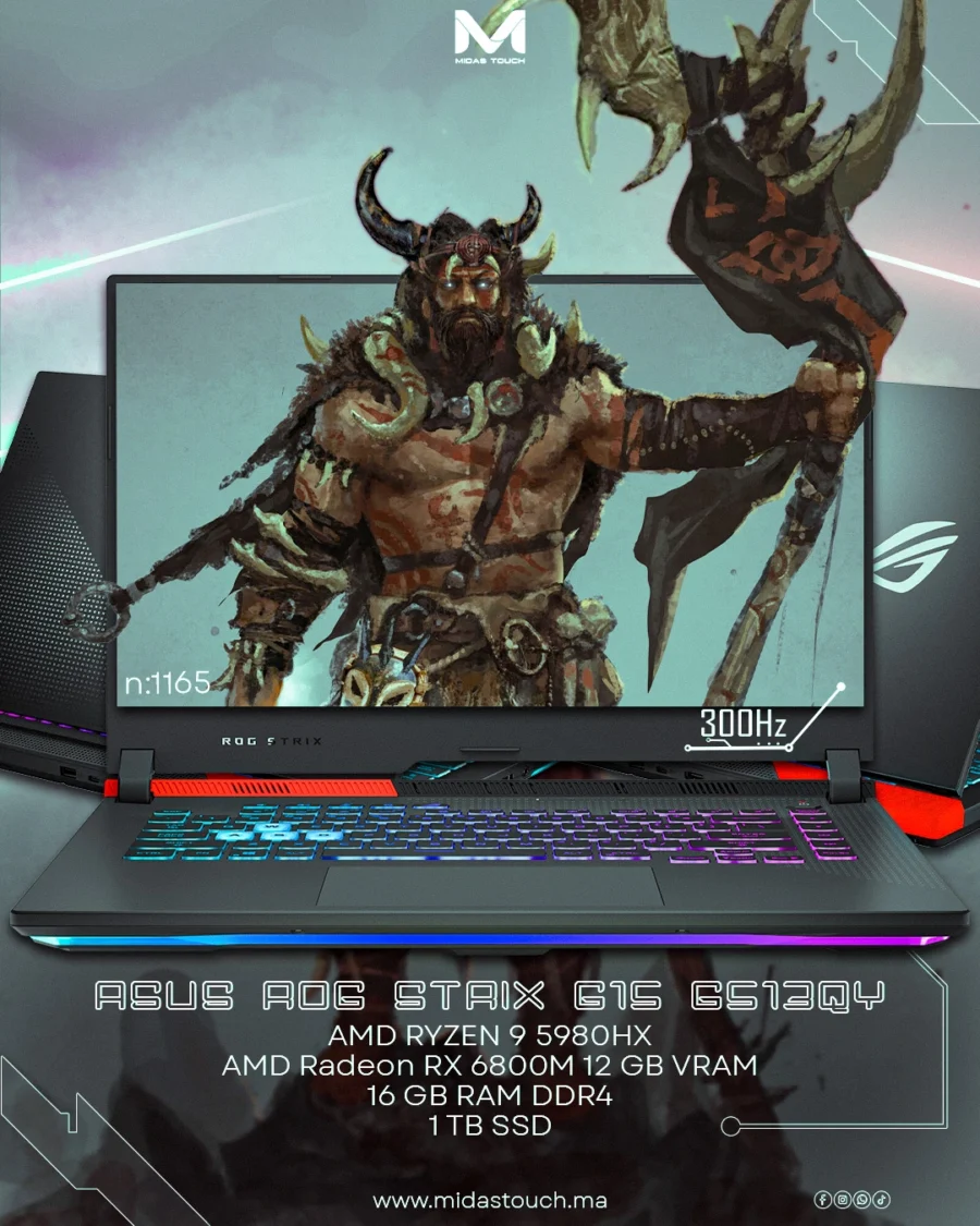 ASUS ROG Strix G15 Advantage Edition G513QY gaming laptop Ryzen 9 5980HX RX 6800M