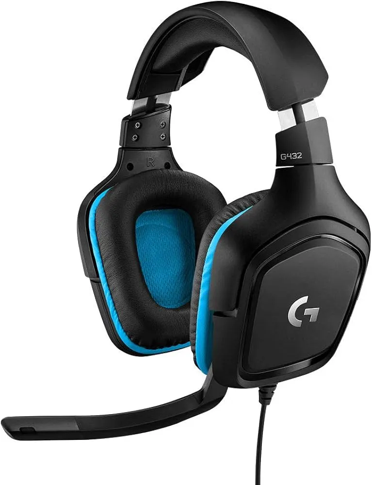 61j6ey6mBpL._AC_UF894_1000_QL80_ Casque gaming Logitech G432 avec son surround 7.1, haut-parleurs 50 mm et microphone rabattable