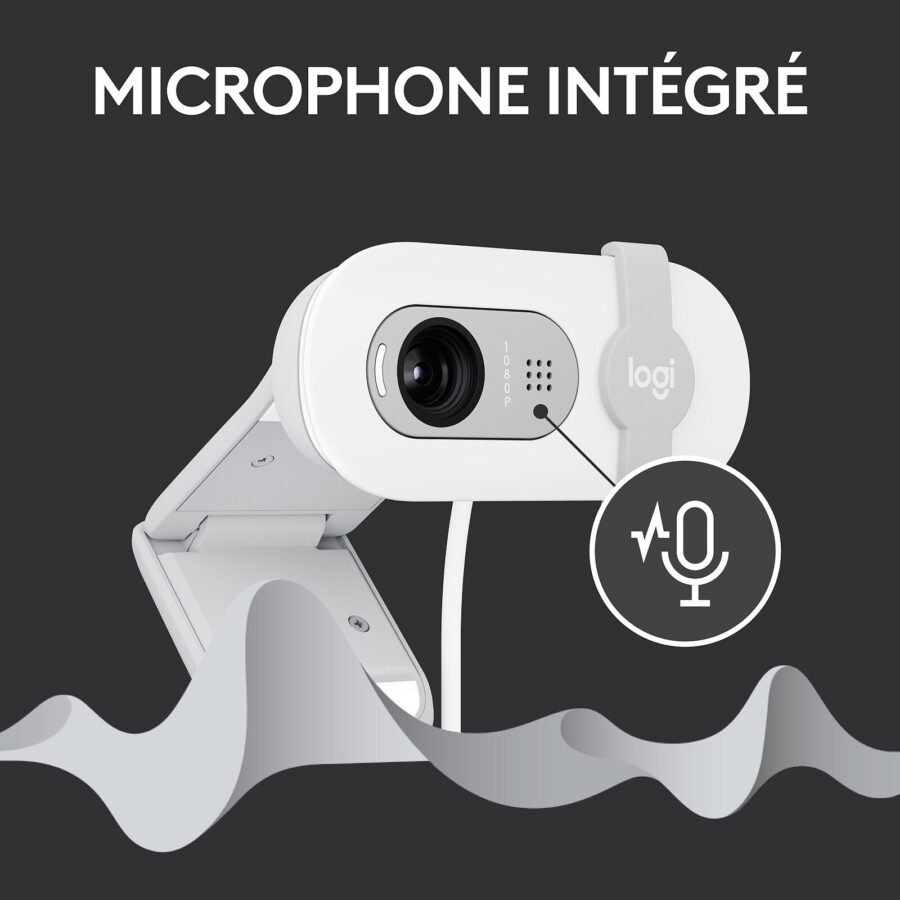 LOGITECH-BRIO-100-5.jpg LOGITECH BRIO 100 | Full HD 1080p | White | USB Webcam | Brand New