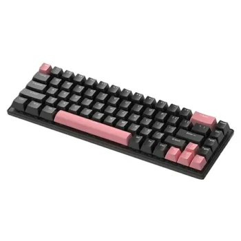 NOVA-K68-NoirRose-NK68.webp NOVA K68 (Noir/Rose) NK68 – Clavier Mécanique Gamer Compact