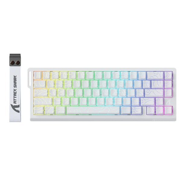 ATTACK SHARK X68 HE | 60% Magnetic Switch Keyboard White Contours