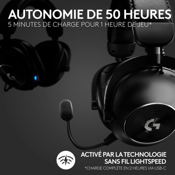 logitech-g-pro-x-2-lightspeed-black-1.jpg Logitech G PRO X 2 LIGHTSPEED | Casque Gaming Sans Fil Black