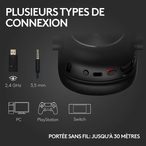 logitech-g-pro-x-2-lightspeed-black-3.jpg Logitech G PRO X 2 LIGHTSPEED | Casque Gaming Sans Fil Black